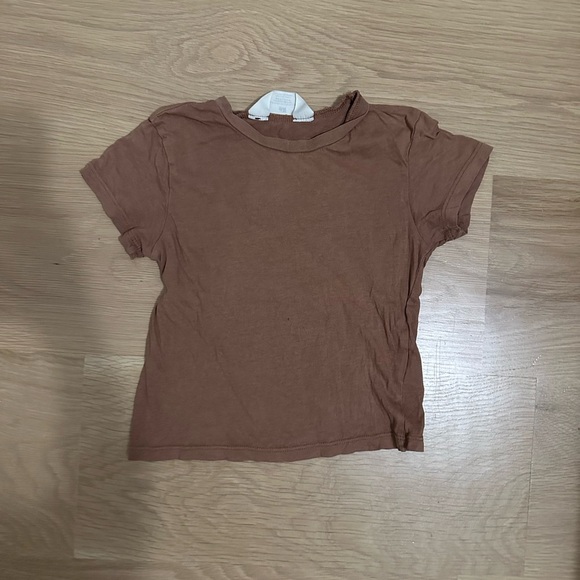 H&M Cozy Kids' Brown Short Sleeve Tee - Picture 1 of 3
